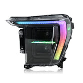 RGB LED Headlights for 2022-2024 Ford F-150 P702 14th Gen, Dynamic Turn Signals, Customizable RGB DRL, Easy Installation - Kuerled
